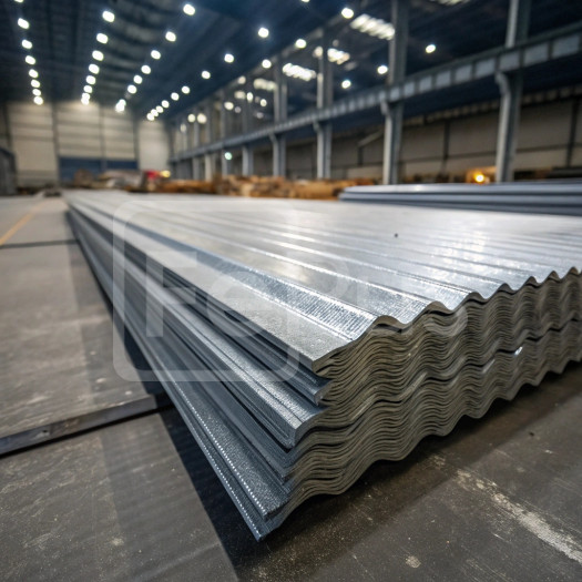 Профнастил МП10 алюминиевый 0,65х1150х2000 мм